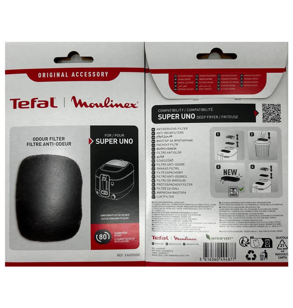 XA005000 Filtre pour friteuse Super Uno