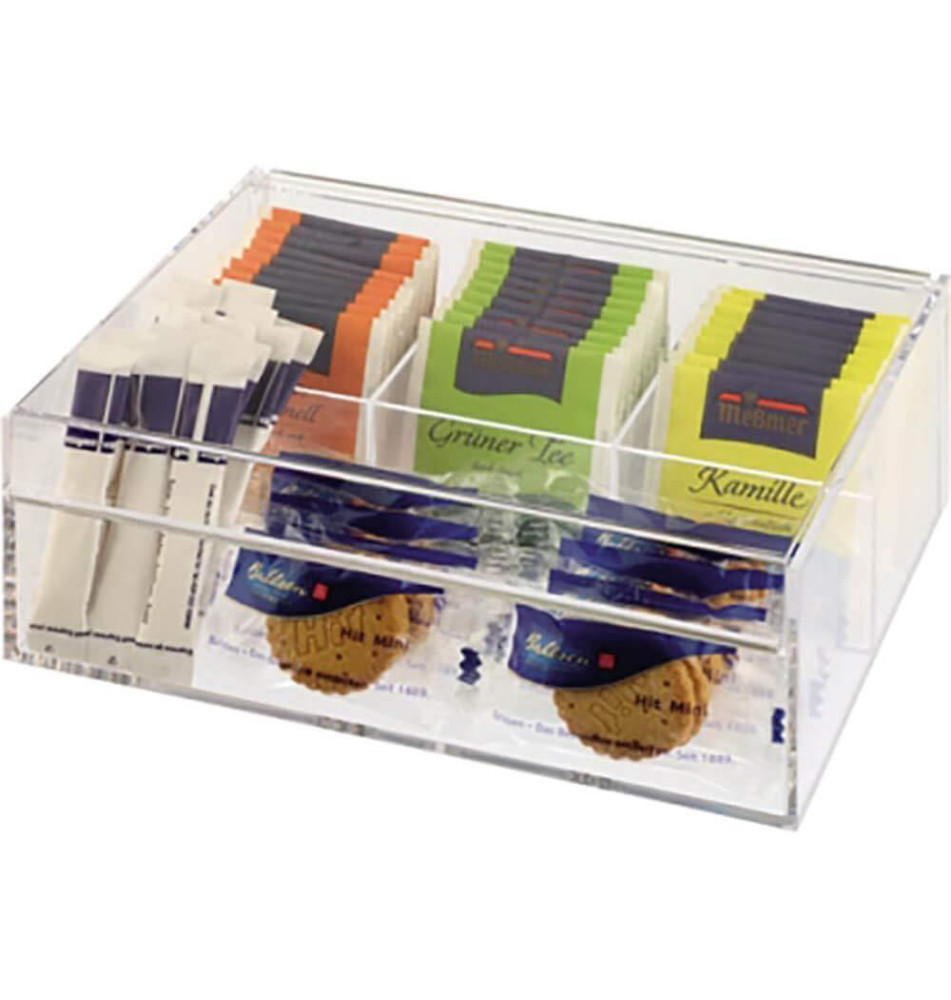 Boîte à thé & infusion/Multibox,en plastique transparent