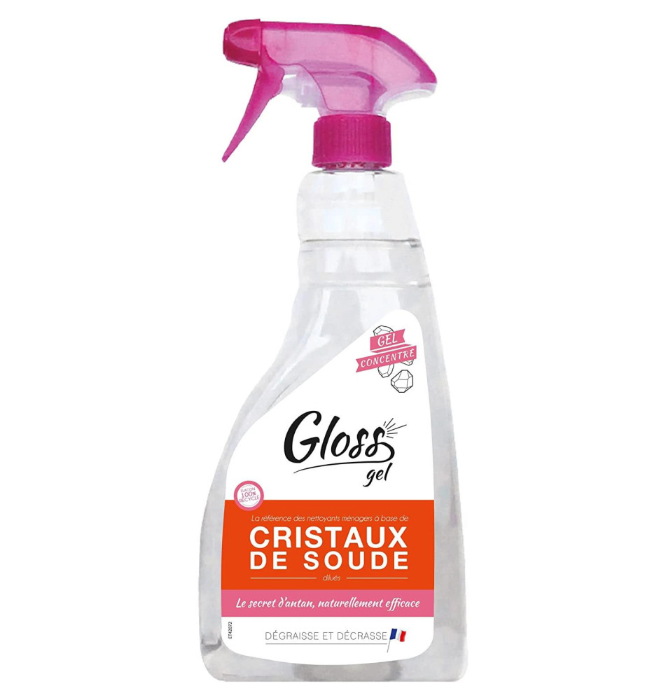Pistolet 750 ml Gel cristaux de soude dilué