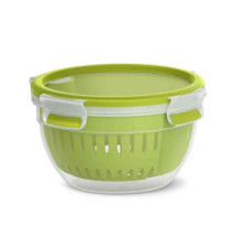 Bol à fruits CLIP & GO, 1,1 litre, transparent/vert