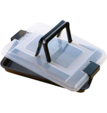 Plat de cuisson Avec couvercle de transport 42 x 29 cm