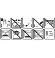 Plat de cuisson Avec couvercle de transport 42 x 29 cm