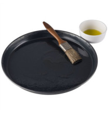 Plaque à pizza, diamètre: 280 mm, noir