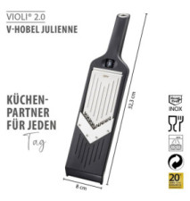 Mandoline multifonctions Violi 2.0 - Noir - Inox