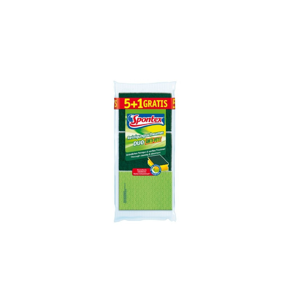 Éponge Duo Anti-Gras, 5+1 GRATUIT