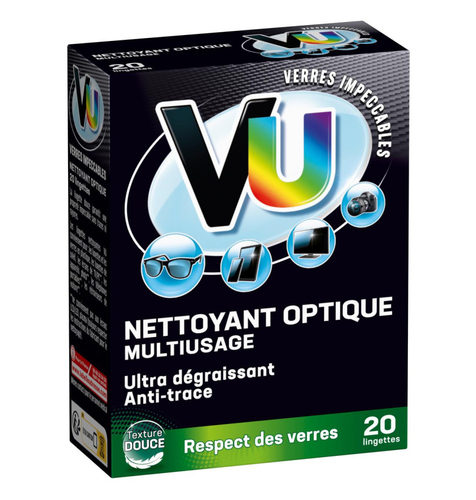 Nettoyant Optique x20 Lingettes