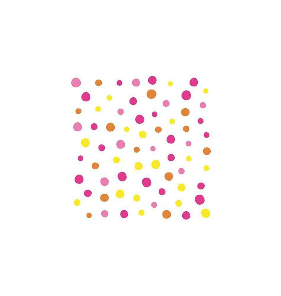 Serviette à motif Colorful Dots, 330x330 mm, rose