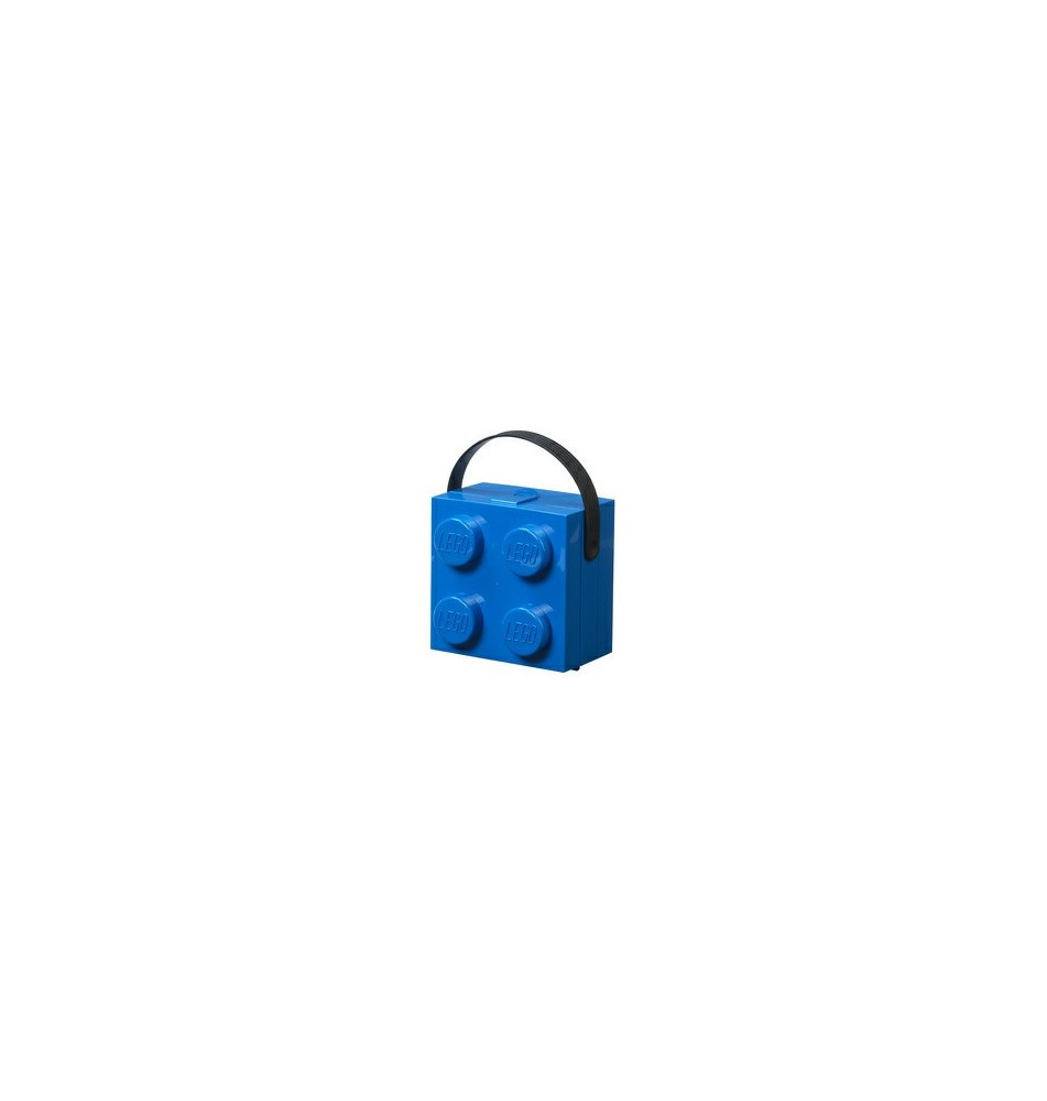 Boîte à goûter avec poignée, bleu