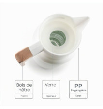 Pichet Isotherme WOOD BLANCHE 1L