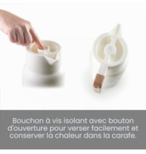 Pichet Isotherme WOOD BLANCHE 1L