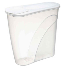 Boîte à céréales Margerit, 2,6 litres, blanc