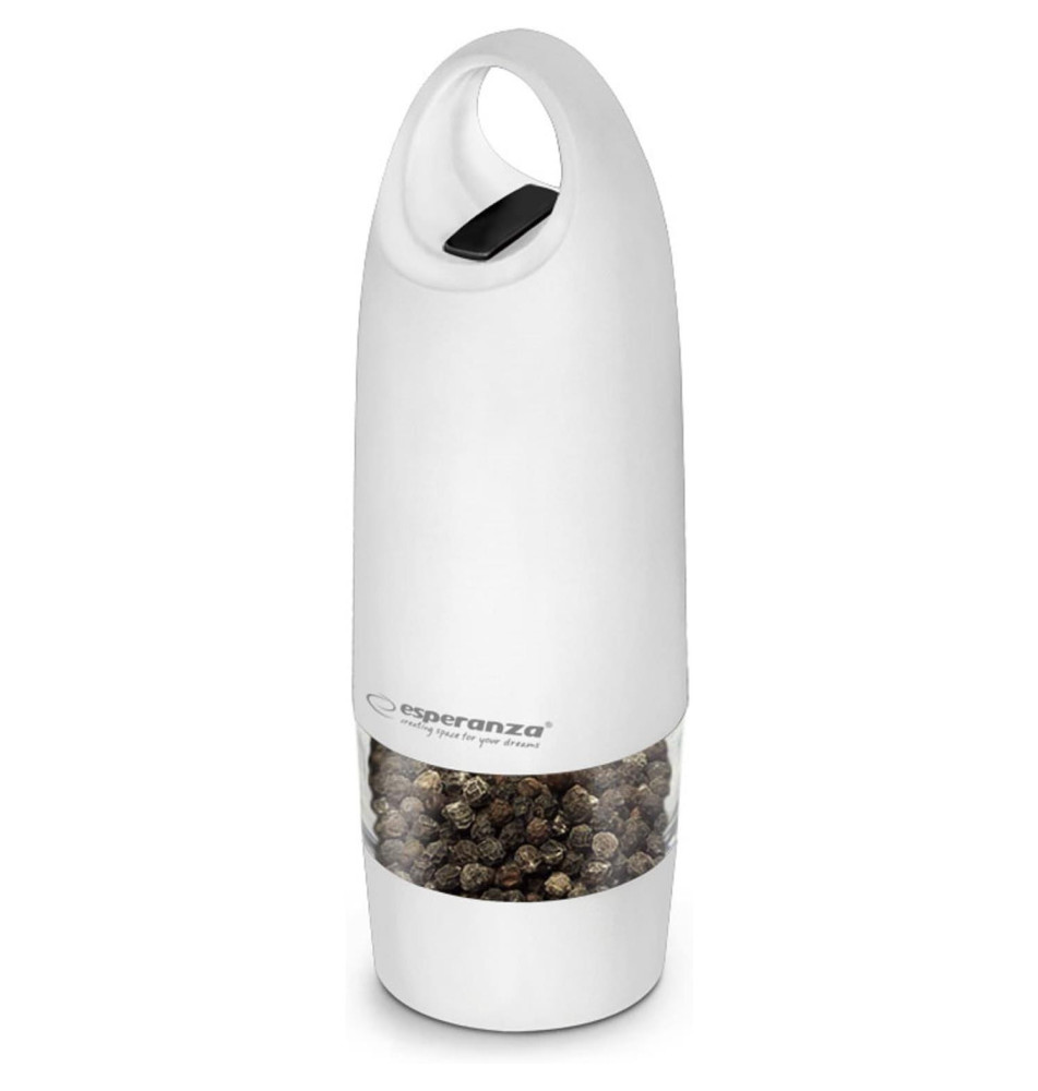 Moulin à Poivre MUNTOK 17cm Blanc (4 piles AA non Incluses)