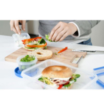 Boîte de Conservation MASTERSEAL FRESH rectangle 1.1L format classique bleu