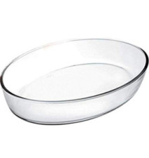 Plat Ovale Kristall Verre 26x18x6 cm Transparent