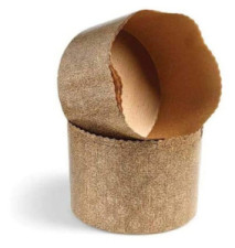 Lot de 5 Moules à Panettone Jetables Papier Marron Diam 18 cm H 12 cm
