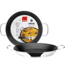 Poêle à paella Bistrot, 32 cm, Acier inoxydable, Antiadhésif, 5 portions
