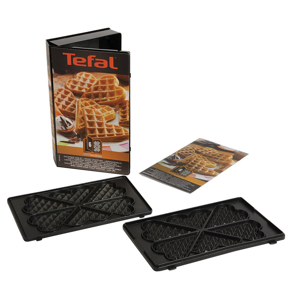Coffret Snack Collection - Lot de 2 plaques gaufre cœur+1 livre de recettes