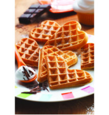 Coffret Snack Collection - Lot de 2 plaques gaufre cœur+1 livre de recettes