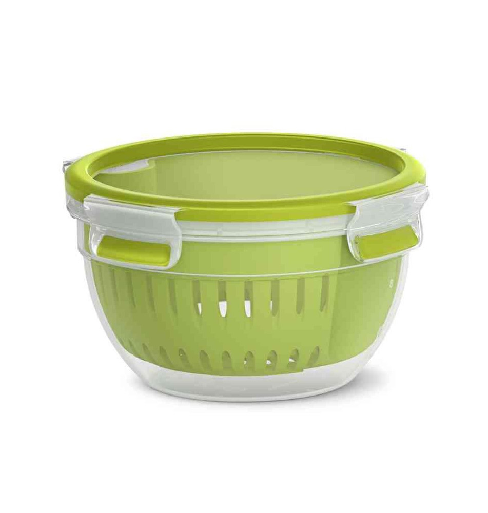 Bol à fruits CLIP & GO, 1,1 litre, transparent/vert