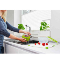 Bol à fruits CLIP & GO, 1,1 litre, transparent/vert