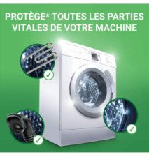 Lot de 2 flacons de 250 ml Nettoyant complet lave-linge traitement intégral