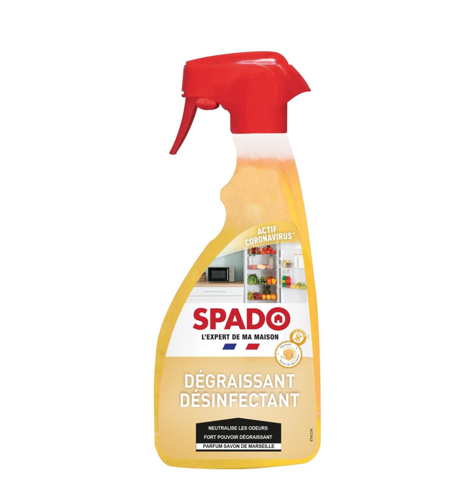 Spray 500ml Dégraissant désinfectant - Anti mauvaises odeurs- Formule naturelle à 98,7%