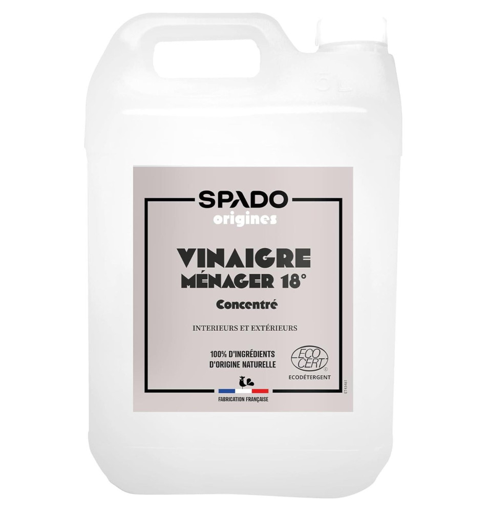 Bidon 5 l Origines Vinaigre blanc liquide ultra concentré 18° ECOCERT