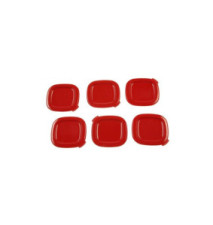 Lot de 6 Couvercles Rouge pour Pot Yaourtière MultiDélice