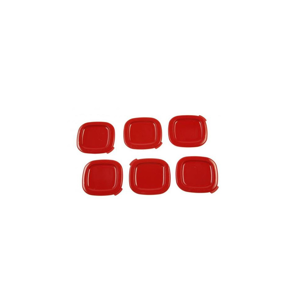 Lot de 6 Couvercles Rouge pour Pot Yaourtière MultiDélice