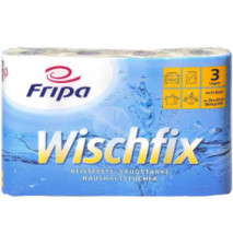 Pack de 4 rouleaux d'essuie-tout Wischfix, 3 couches, extra blanc