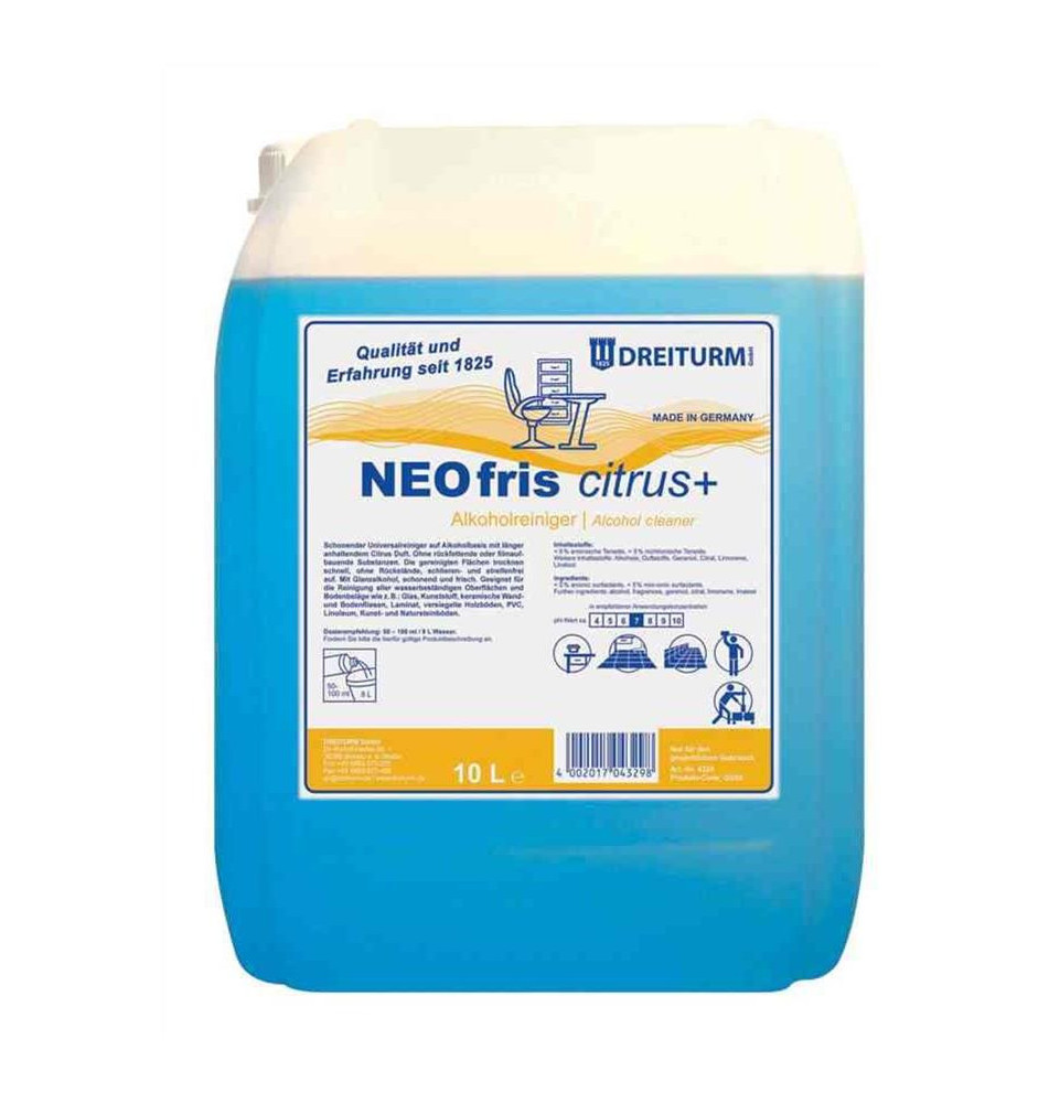 Nettoyant à base d'alcool NEOFRIS citrus+, 10 L