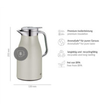 Pichet isotherme SKYLINE, 1,0 litre, silver lining mat