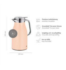 Pichet isotherme SKYLINE, 1,0 litre, pastel apricot