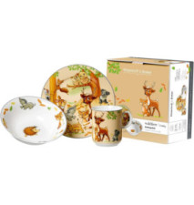 Service de vaisselle 3 Pièces Enfants ANIMAUX DE LA FORET