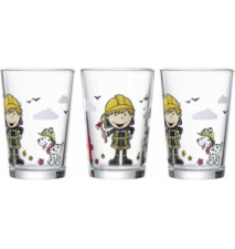 Verre BERNIE LE POMPIER, set de 3