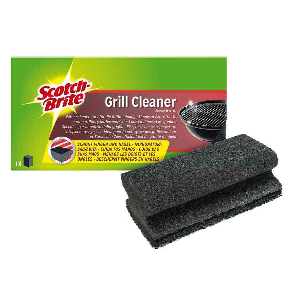 Eponge Spéciale de nettoyage pour grille de barbecue Noir