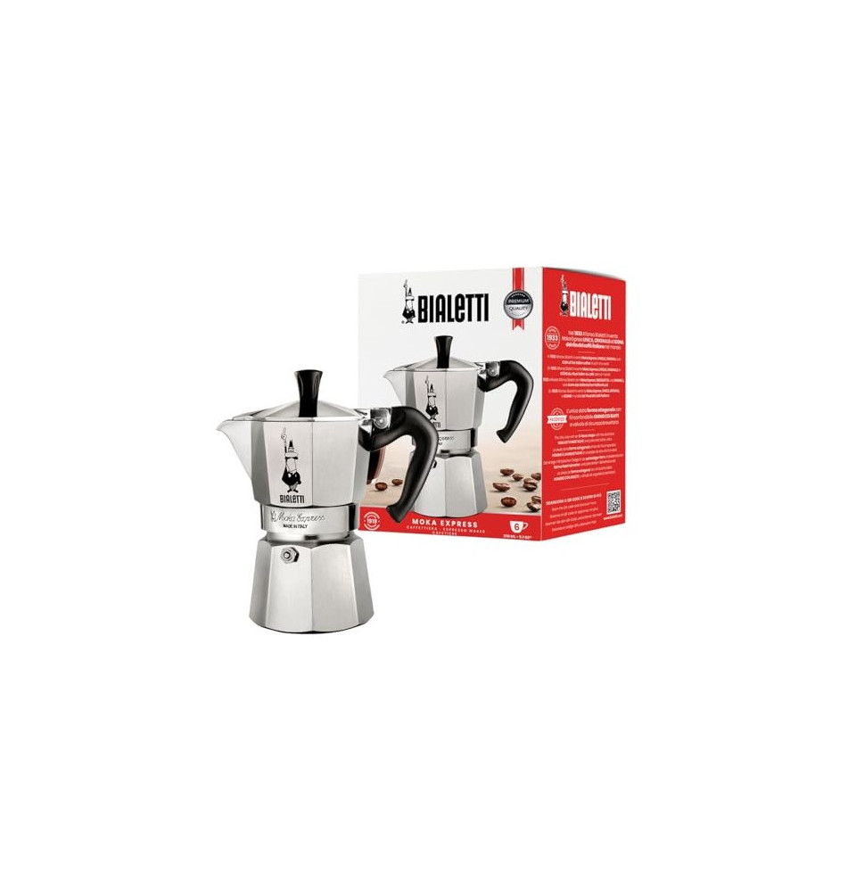 Moka Express: La Cafetière Expresso Iconique 6 Tasses (270 Ml)