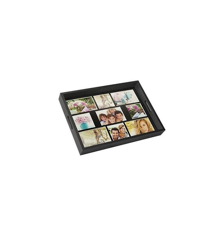 Plateau photo Tray - 45x35 cm pour 9 Photos 10x15 cm et 10x10 cm Noir