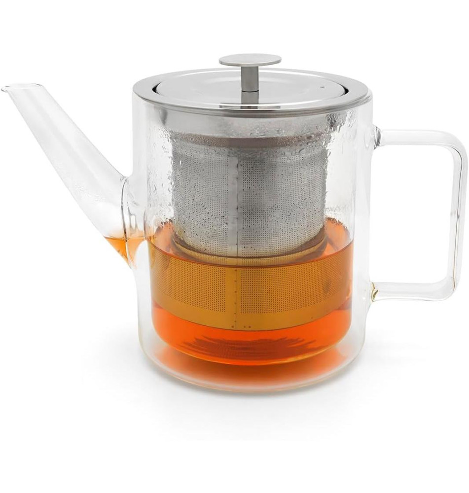 Théière San Remo 1,0 l verre double paroi