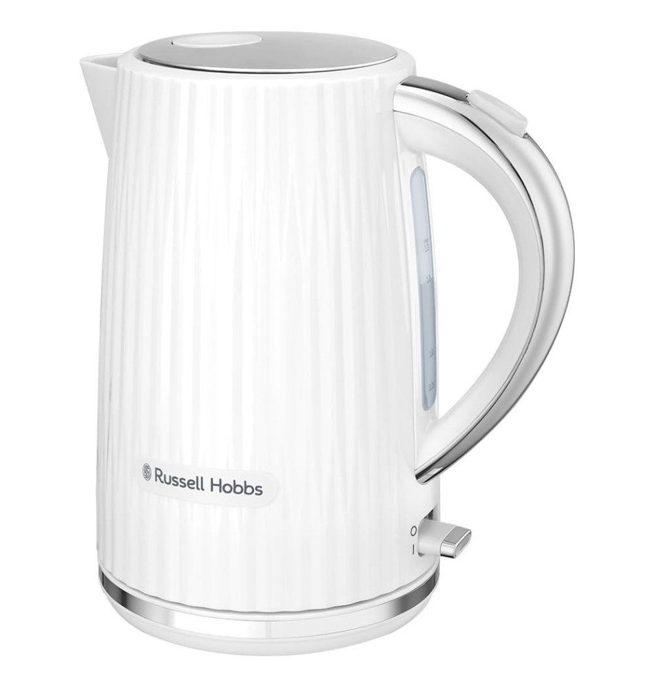Bouilloire électrique (Eau chaude, thé, café, 1,7 L 2400W Blanc