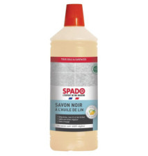 Flacon 1 Litre Savon noir à l'huile de lin - Dégraisse, nourrit et brille